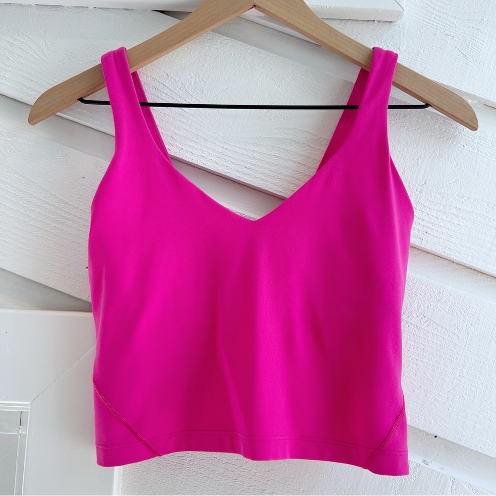 Lululemon Align Tank Sonic Pink Nulu Built-In Bra Top Size 4